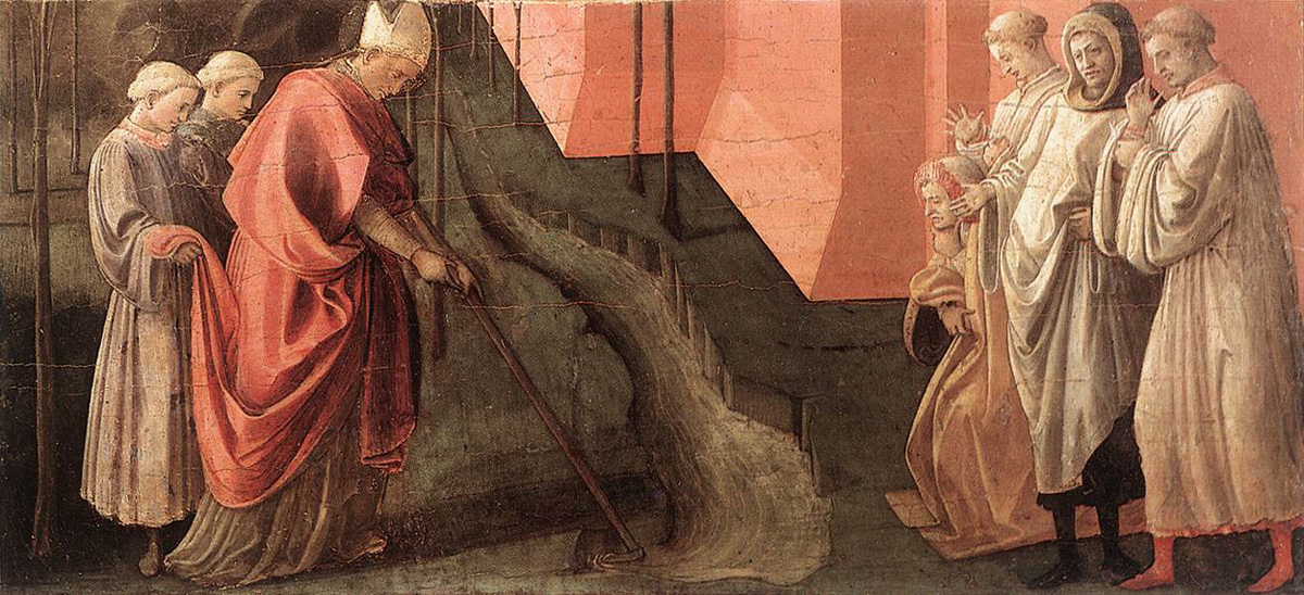 saint fredianus diverts the river serchio
